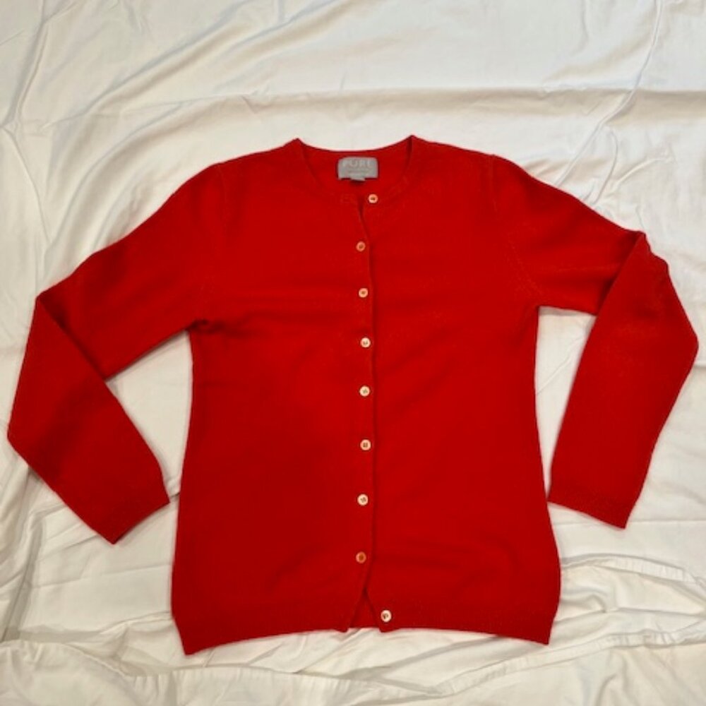 Pure Collection Red Cardigan